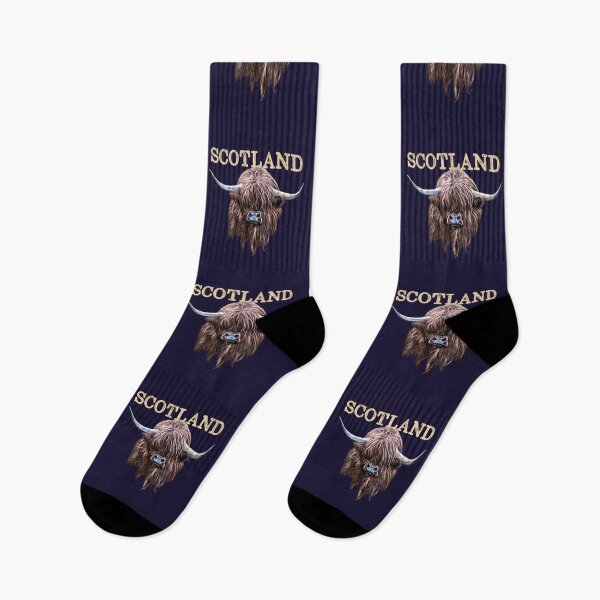 Item preview, Scottish Highland Cow With Scotland Slogan designed and sold by brodyquixote.