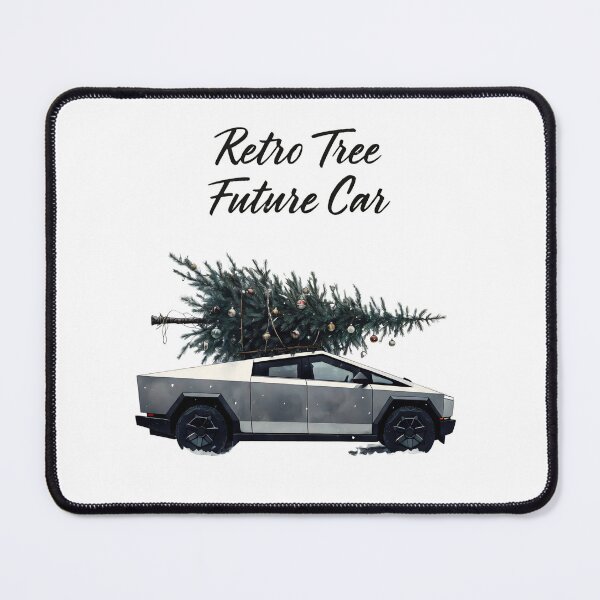 Item preview, Creative holiday scene featuring a futuristic car transporting a Christmas tree through a snowy landscape with decorations designed and sold by SpaceartLilu.
