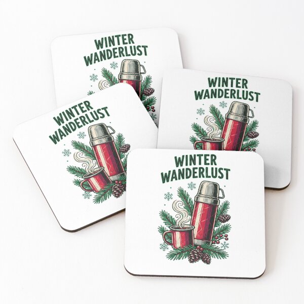 Item preview, WINTER WANDERLUST Vintage Camping Thermos designed and sold by Quillway.