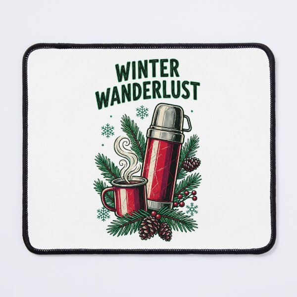 Item preview, WINTER WANDERLUST Vintage Camping Thermos designed and sold by Quillway.