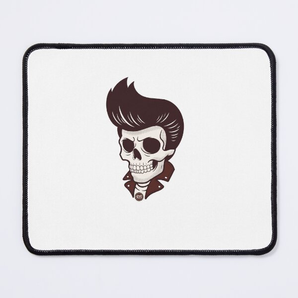 Item preview, Greaser Skull Pompadour, Rockabilly Death Head, Vintage Hot Rod Art designed and sold by Rockabird75.