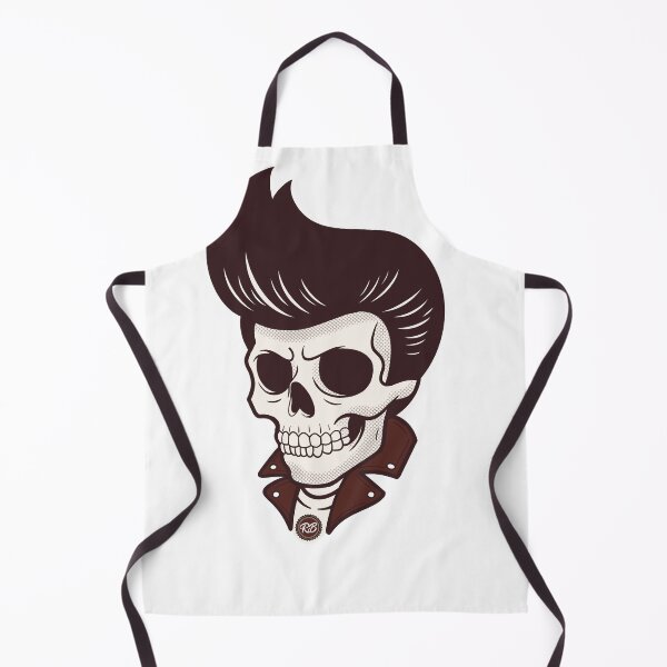 Item preview, Greaser Skull Pompadour, Rockabilly Death Head, Vintage Hot Rod Art designed and sold by Rockabird75.