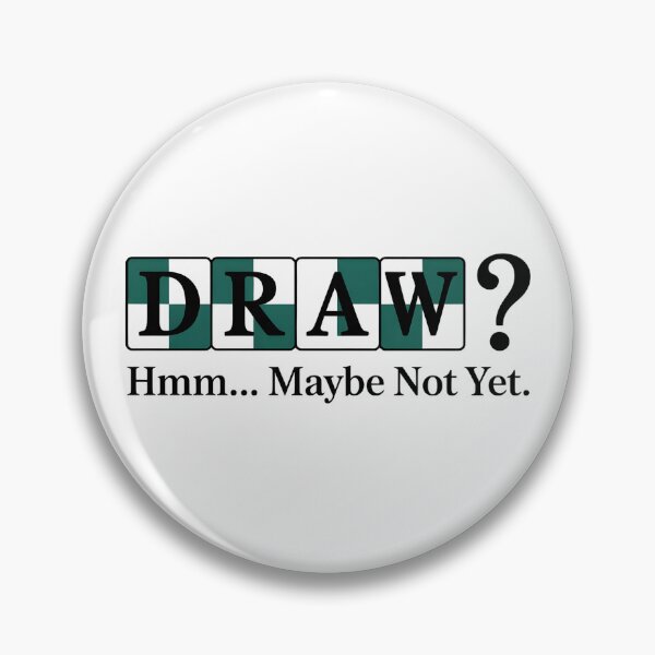 Item preview, DRAW? (Hmm… Maybe Not Yet) – Minimal Chess Humor Tee designed and sold by HoneyVibe.