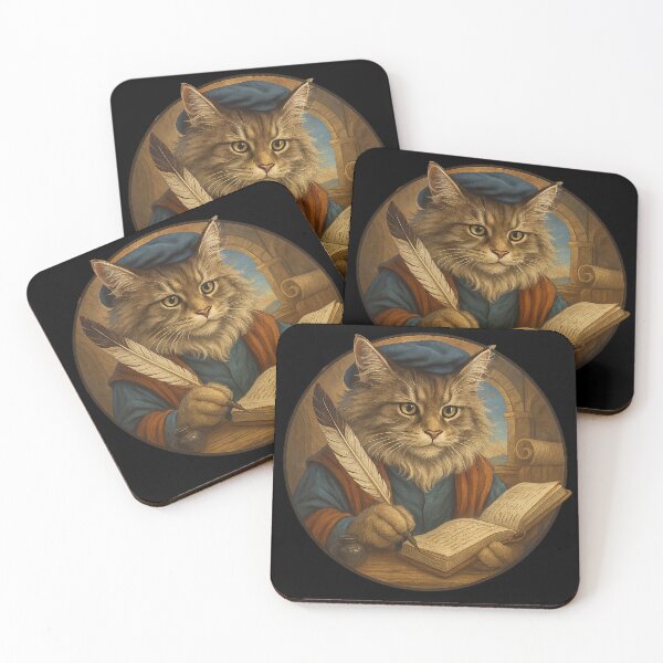 Item preview, Renaissance Scholar Cat designed and sold by Fort Galaxy.