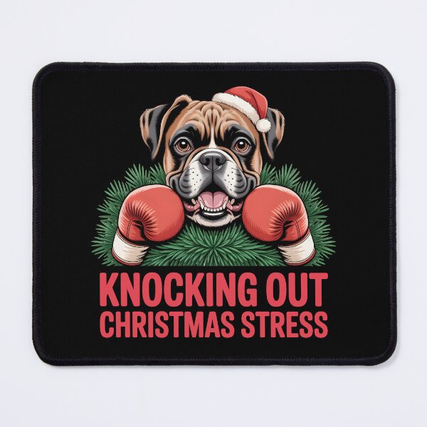 Item preview, Knocking Out Christmas Stress Boxer Christmas Gift designed and sold by Slaw-Creation.