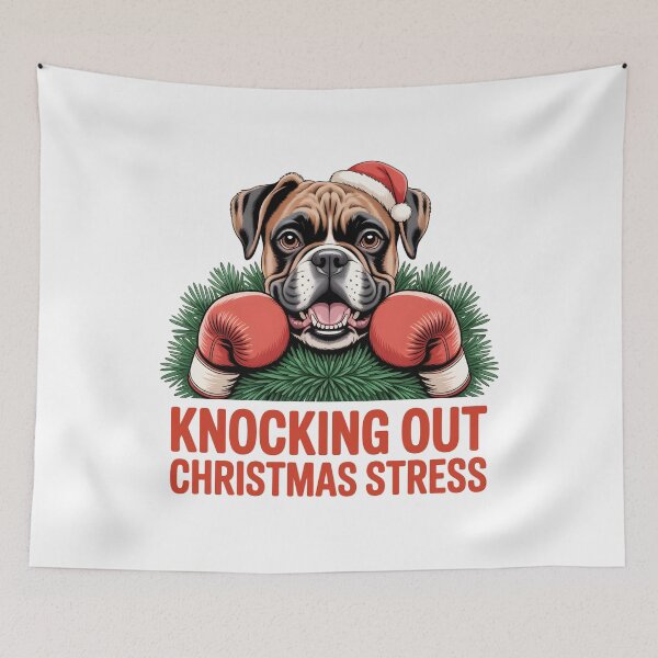 Item preview, Knocking Out Christmas Stress Boxer Christmas Gift designed and sold by Slaw-Creation.