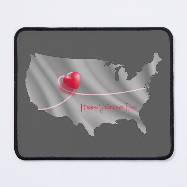 Item preview, Love Across America – Valentine's Day USA Map designed and sold by mashmosh.