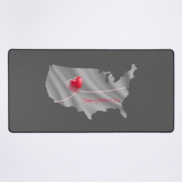Item preview, Love Across America – Valentine's Day USA Map designed and sold by mashmosh.