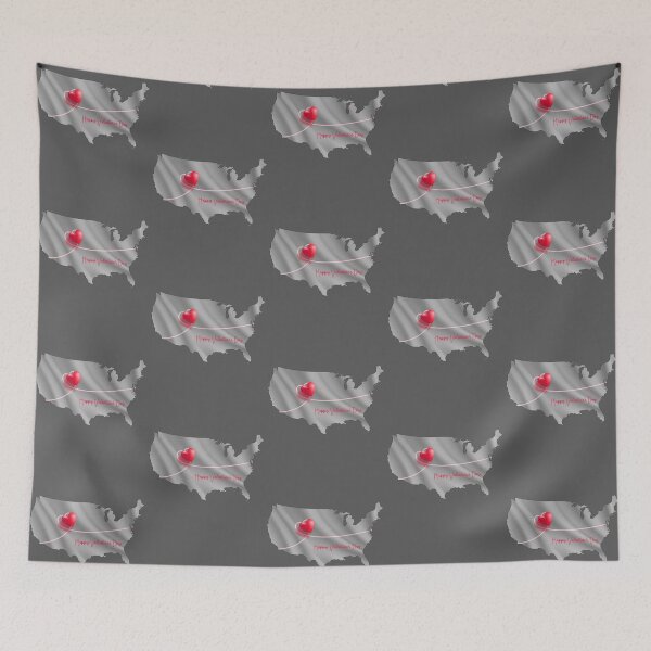 Item preview, Love Across America – Valentine's Day USA Map designed and sold by mashmosh.