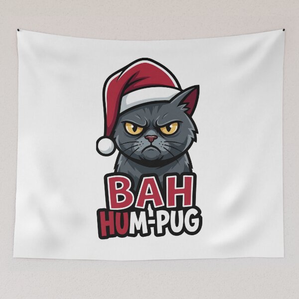 Item preview, BAH HUM-PUG Moody Holiday Pug designed and sold by Quillway.