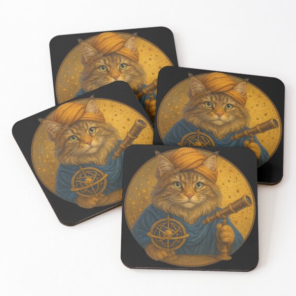 Item preview, Renaissance Astronomer Cat designed and sold by Fort Galaxy.