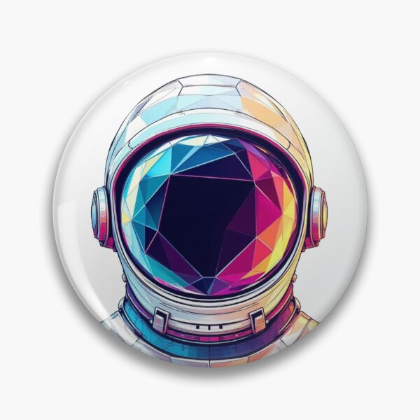 Item preview, Neon Polygonal Helmet - Geometric Reflection of the Cosmos designed and sold by JonelleTshirts.