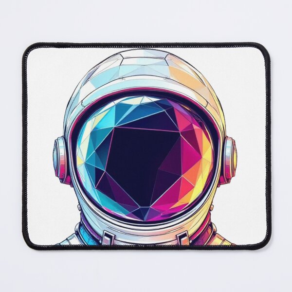 Item preview, Neon Polygonal Helmet - Geometric Reflection of the Cosmos designed and sold by JonelleTshirts.