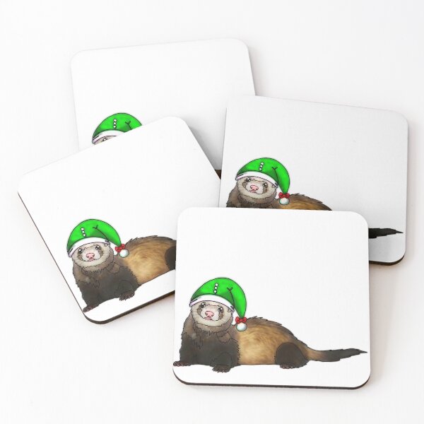 Item preview, Fiona the Ferret in elf hat -animalzinhats designed and sold by Ashley’sAnimalz.