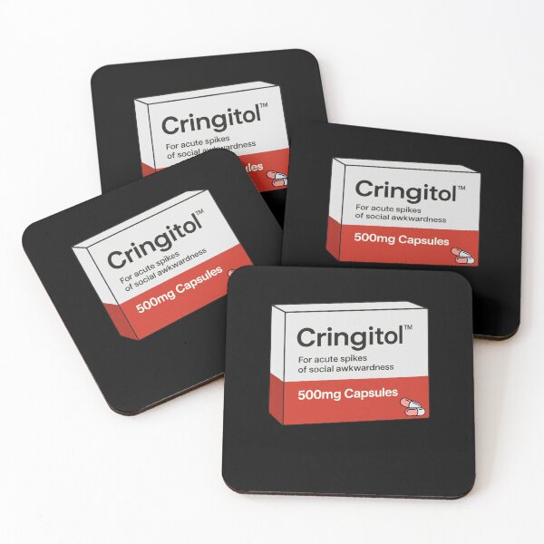 Item preview, Cringitol™ – Funny Fake Medicine Parody Design for Social Awkwardness designed and sold by pharmafeels.