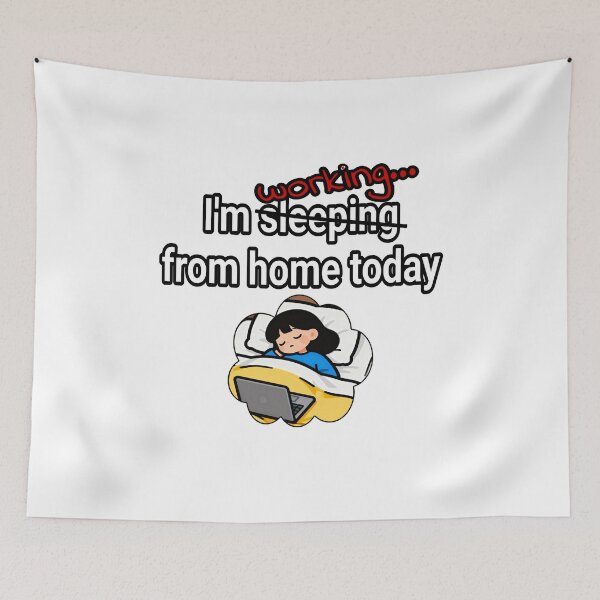 Item preview, I'm working from home today... Sleeping... Female designed and sold by Quality-Custom-Designs.