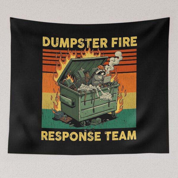 Item preview, Dumpster Fire Response Team Raccoon designed and sold by ChestOutLoud.