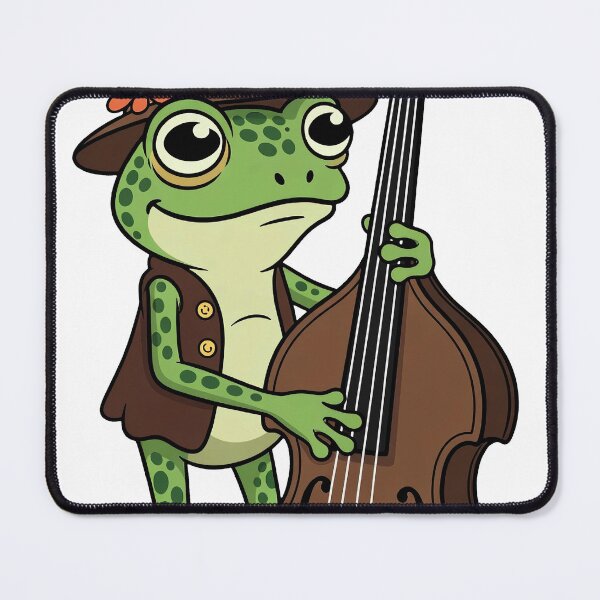 Item preview, Cartoon Frog Playing Double Bass designed and sold by Rostislav Bouda.