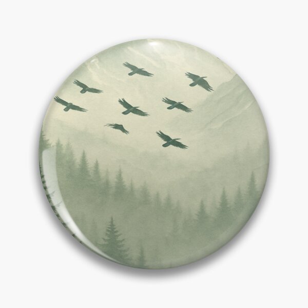 Item preview, Misty Forest with Mountains and Ravens designed and sold by LADDdesign.