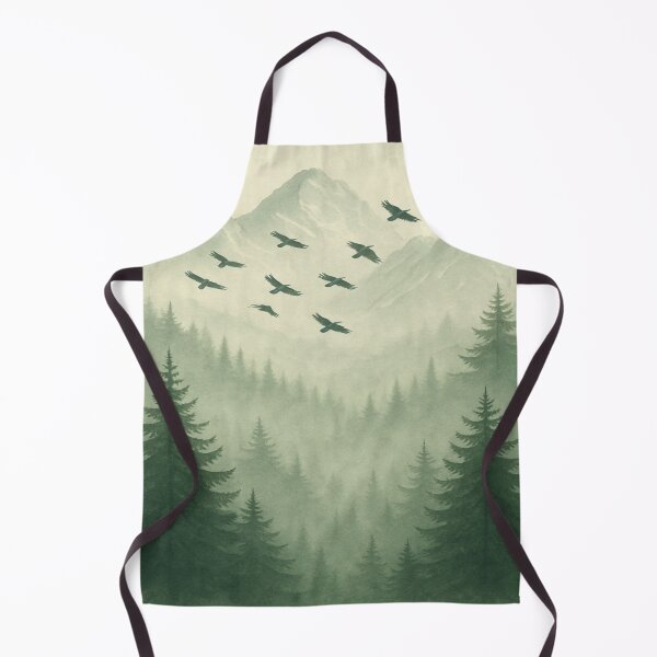 Item preview, Misty Forest with Mountains and Ravens designed and sold by LADDdesign.