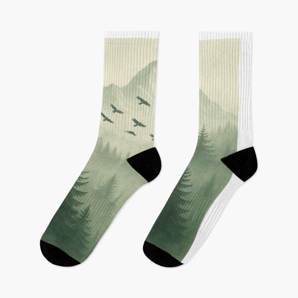 Item preview, Misty Forest with Mountains and Ravens designed and sold by LADDdesign.