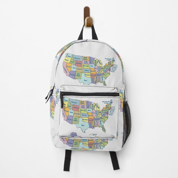 Item preview, Colorful USA Map – Handwritten State Names designed and sold by mashmosh.