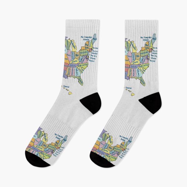 Item preview, Colorful USA Map – Handwritten State Names designed and sold by mashmosh.