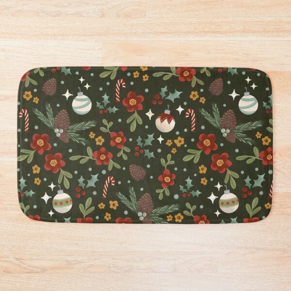 Item preview, Deck the Halls Christmas pattern - slate  designed and sold by Willow & Grace Designs.