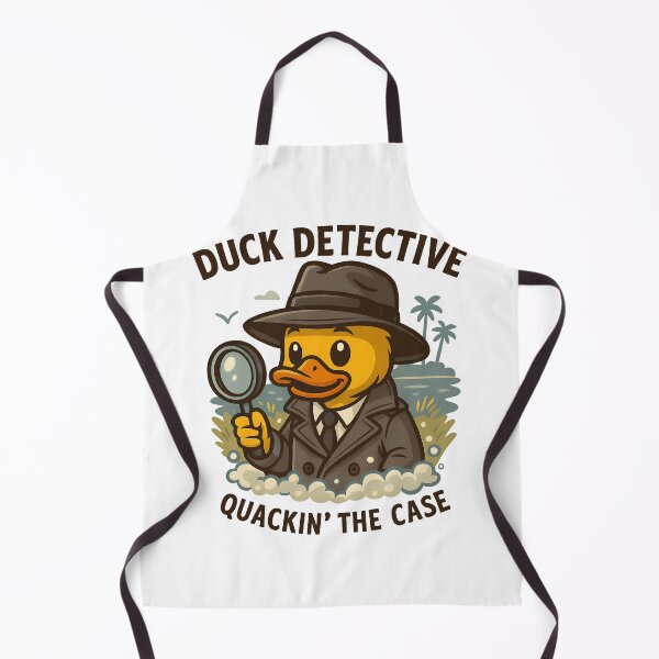 Item preview, Duck Detective - Quackin’ the Case - Cute Cartoon Mystery Duck designed and sold by TeeTimeTreasure.
