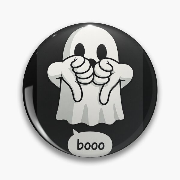 Item preview, The Dislike Ghost: Cute but Sassy Ghost giving Thumbs-Down Gesture  designed and sold by JaneMcCarthyDNA.