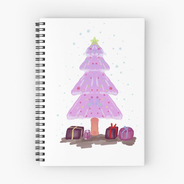 Item preview, Christmas tree postcard design pink  designed and sold by tenkenryujin.