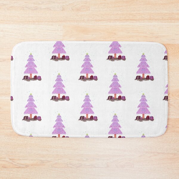 Item preview, Christmas tree postcard design pink  designed and sold by tenkenryujin.