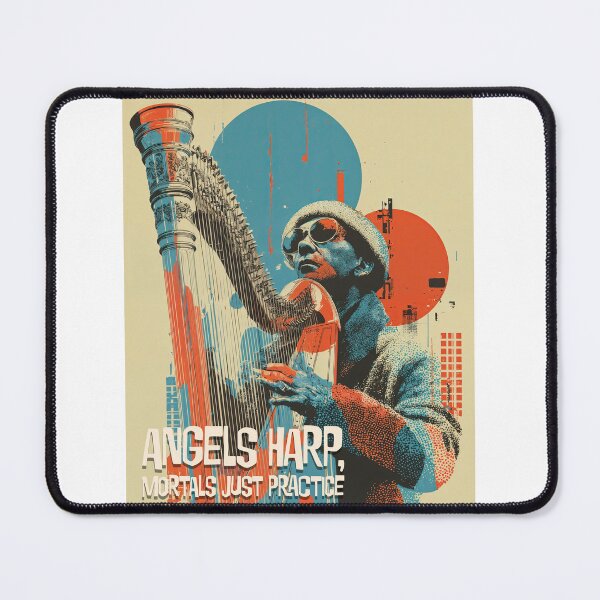 Item preview, Urban Strings: Harp Harmony in Halftone designed and sold by ForeverPrintsOK.