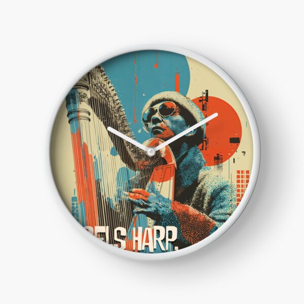 Item preview, Urban Strings: Harp Harmony in Halftone designed and sold by ForeverPrintsOK.