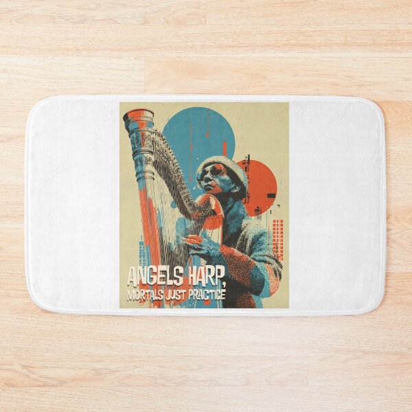 Item preview, Urban Strings: Harp Harmony in Halftone designed and sold by ForeverPrintsOK.