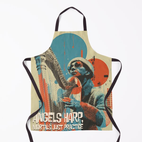 Item preview, Urban Strings: Harp Harmony in Halftone designed and sold by ForeverPrintsOK.