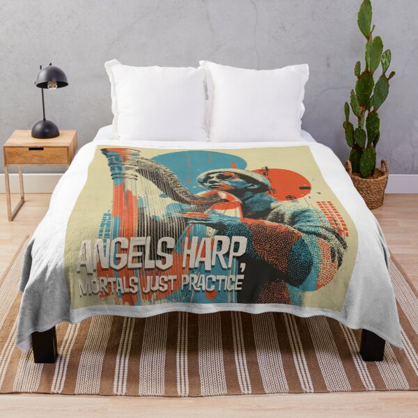 Item preview, Urban Strings: Harp Harmony in Halftone designed and sold by ForeverPrintsOK.
