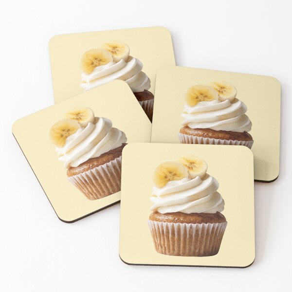 Item preview, Watercolor Banana Cupcake designed and sold by Violet Peonies.