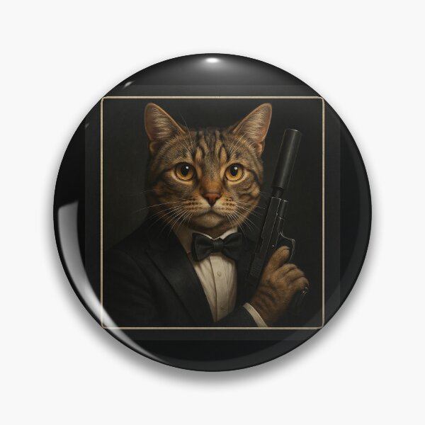 Item preview, Short Hair Agent Spy Cat designed and sold by Fort Galaxy.