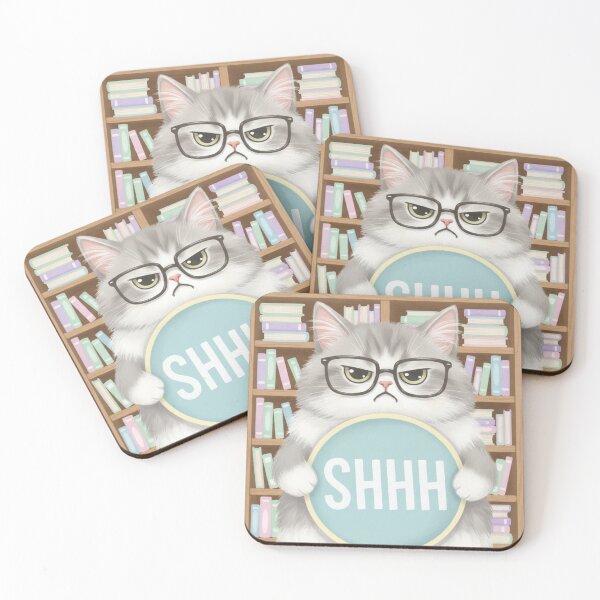 Item preview, Overstimulated Librarian Cat Saying Shhh designed and sold by JLMWorks.