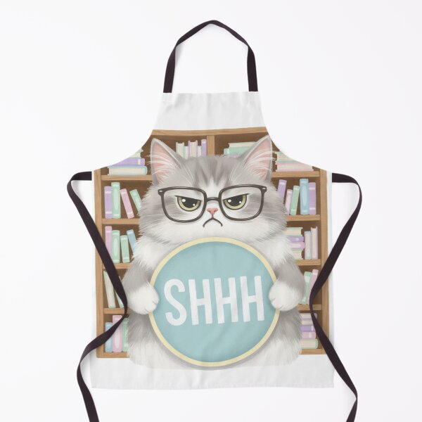 Item preview, Overstimulated Librarian Cat Saying Shhh designed and sold by JLMWorks.