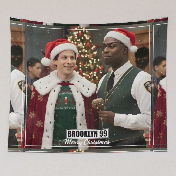 Item preview, Funny Christmas Police Duo | Festive Holiday Comedy Art designed and sold by Artistic canvas store.