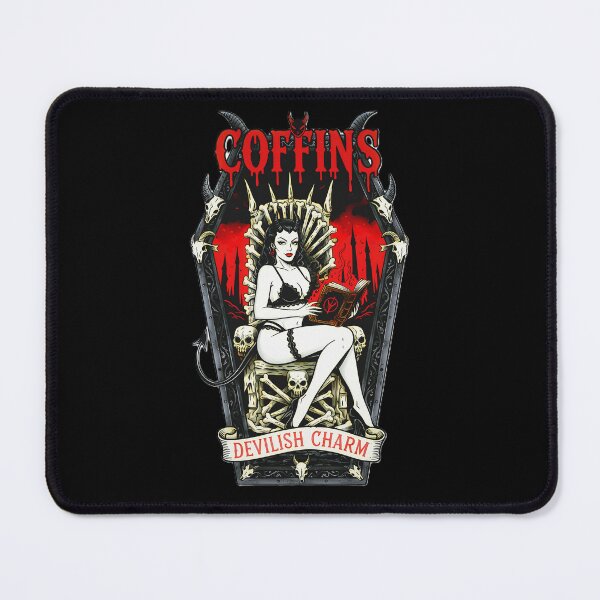 Item preview, Devilish Charm - Pinup Demoness Coffin designed and sold by CoffinsArt.