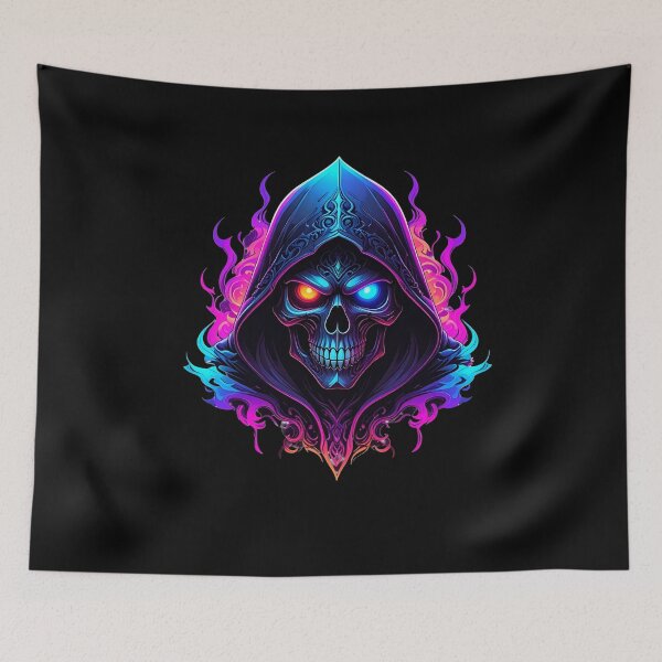 Item preview, Vibrant Skull Hood T-shirt designed and sold by Alicjareign.
