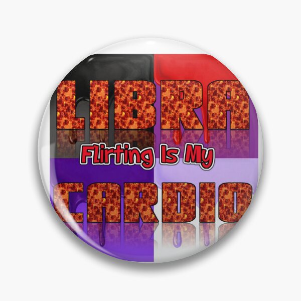 Item preview, libra- flirting is my cardio typography colorful funny text designed and sold by SmashingDeals.