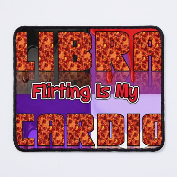 Item preview, libra- flirting is my cardio typography colorful funny text designed and sold by SmashingDeals.