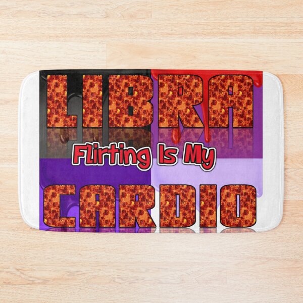 Item preview, libra- flirting is my cardio typography colorful funny text designed and sold by SmashingDeals.