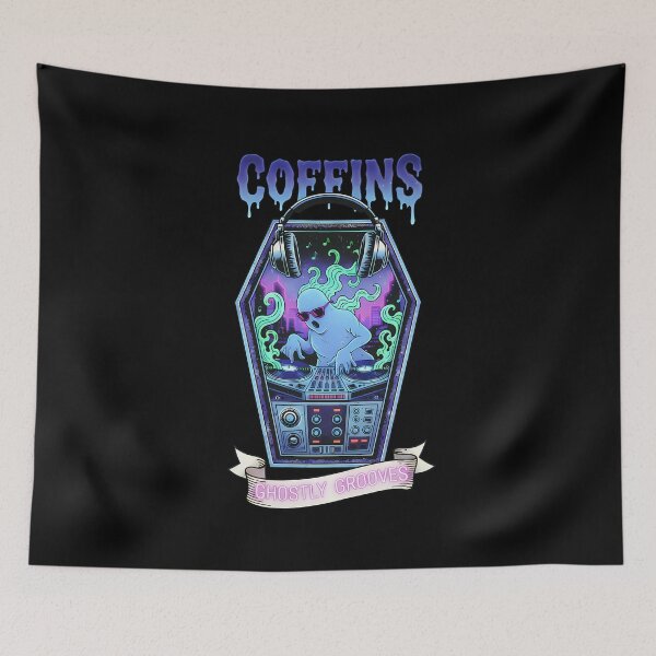 Item preview, Ghostly Grooves - Rave DJ Spirit designed and sold by CoffinsArt.