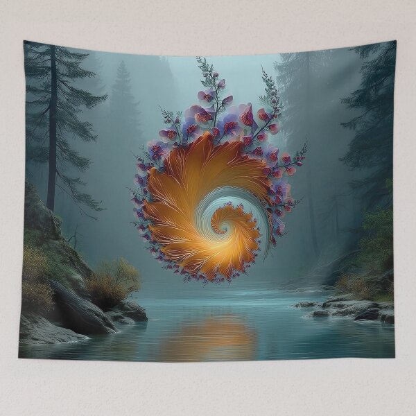 Item preview, Petal Vortex Over Pinewater designed and sold by bloorose.