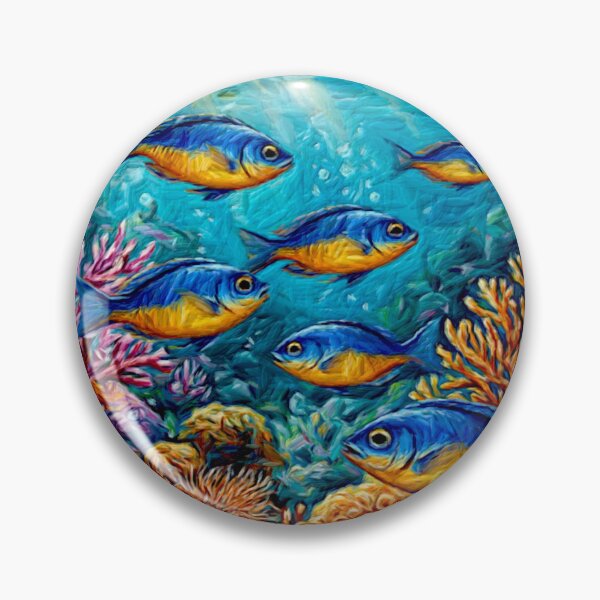 Item preview, Kupang damselfish (Chrysiptera hemicyanea)#1 designed and sold by Helios Be. Lavsh.
